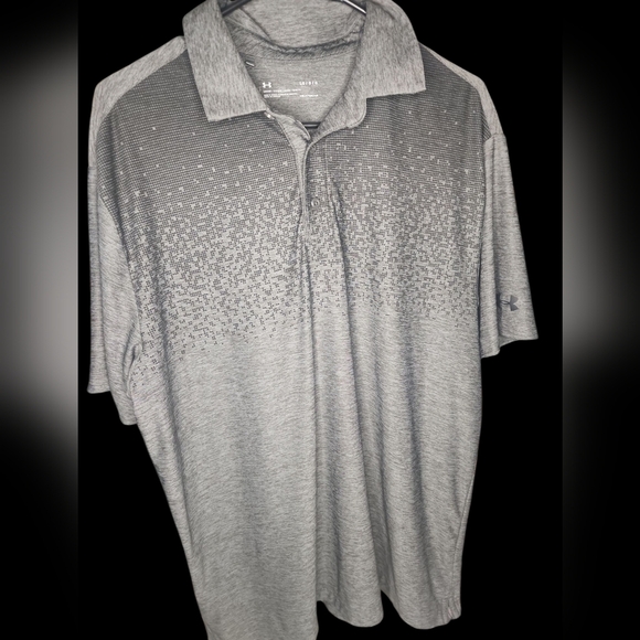 Under Armour Other - Under Armour HeatGear Gray Polo Shirt Classic Design Excellent Used Condition